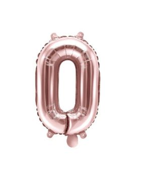 Rose Gold Number 0 Air Fill Foil Balloon 14"