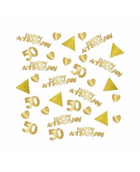 Sparkling Golden Anniversary Confetti
