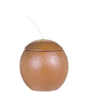 Coconut Shaped Cup With Straw