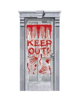 Halloween Dripping Blood "Keep Out" Door Gore Decoration
