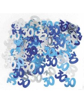 Age 30 Blue Confetti