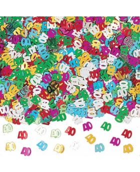 40th Multi-Colours Metallic Confetti 