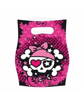 Pink Buccaneer Pirate Party Bags pk6