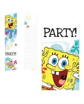 Spongebob Squarepants Party Invitation Cards pk6