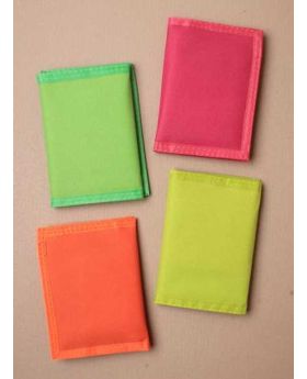 Plain Neon Velcro Wallet