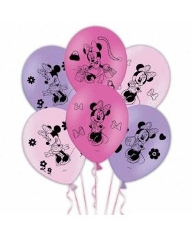 Minnie Mouse Latex Party Balloons pk6