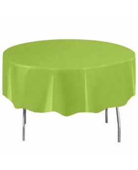 Round Neon Green Plastic Tablecover