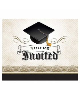Graduation Cap & Gown Invites pk8