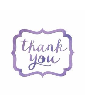 Lilac Thank You Stickers pk50