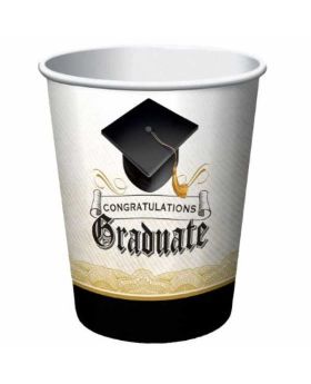Graduation Cap & Gown Paper Cups pk8