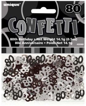 Black Glitz 80 Party Confetti