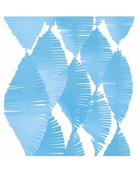 Blue Tissue Fringe Garland 9ft