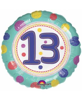 SpotOn 13th Happy Birthday Foil Balloon 17"
