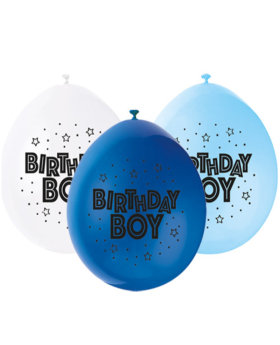 Happy Birthday Boy Latex Balloons 9"