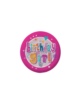 Birthday Girl Holographic Badge