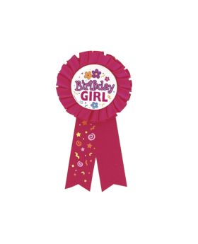 Pink Birthday Girl Rosette