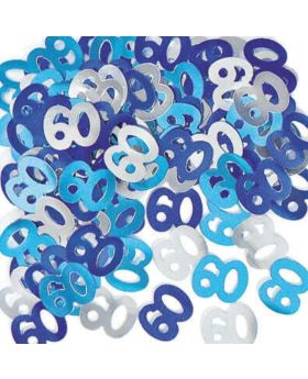 Age 60 Blue Confetti