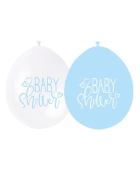 10 Blue Baby Shower Latex Balloons 9"