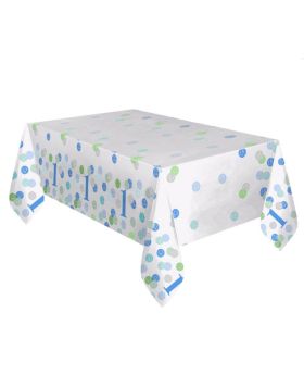 Blue 1st Birthday Tablecover
