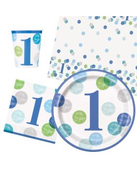 Blue 1st Birthday Party Packs