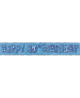 Blue Age 40 Party Banners
