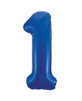 Blue Glitz Number Foil Balloon - 1