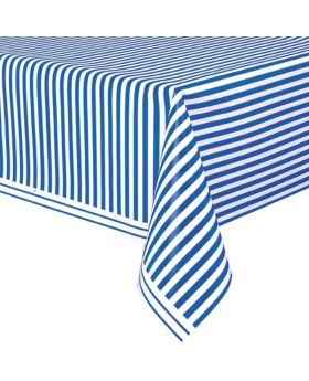 Royal Blue Stripe Tablecover 1.37m x 2.74m