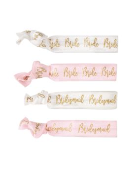 4 Bridal Shower Party Hair Ties