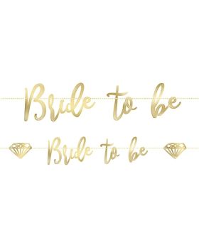 Gold Bride To Be Script Banner 1.8m