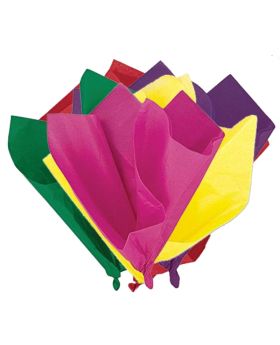 Brightly Coloured Assorted Tissue Paper, pk10