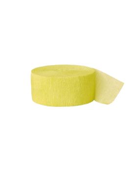 Canary Yellow Crepe Streamer