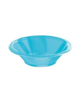 20 Caribbean Blue Plastic Party Bowls