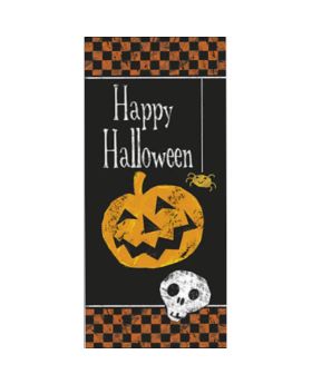 Halloween Checkered Plastic Door Poster