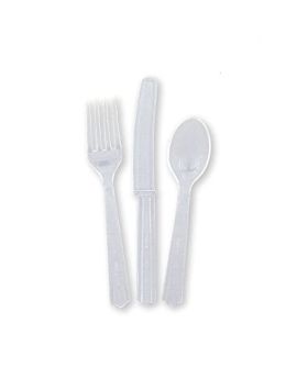 Clear Cutlery Set for 6