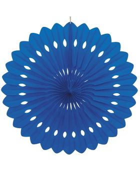 Royal Blue Tissue Paper Fan Decoration