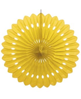 Yellow Tissue Paper Fan Decoration