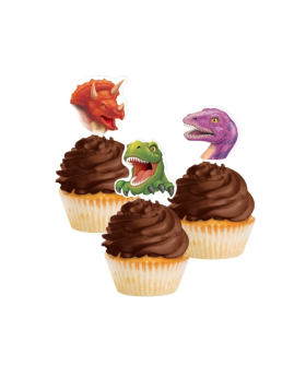 12 Dino Blast Cupcake Toppers