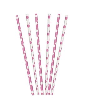 Pink Paper Straws