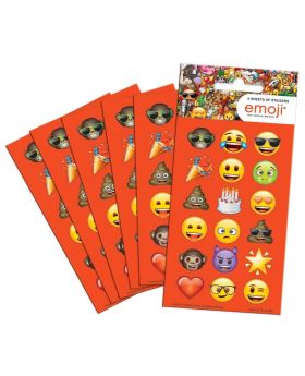 Emoji Party Bag Stickers, pk6