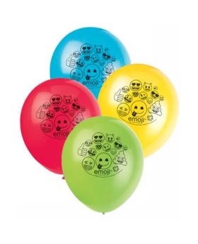 Emoji Latex Balloons 12", pk8