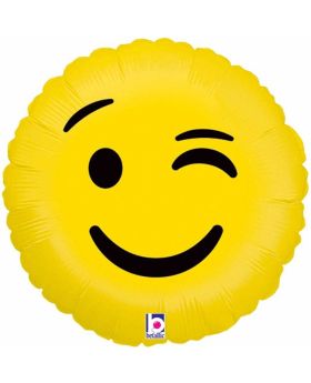 Emoji Wink Foil Balloon 18''
