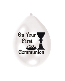 First Communion Latex Balloons 9"