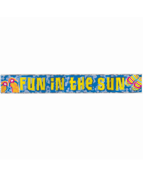 Flip Flop "Fun in the Sun" Party Foil Banner 3.65m