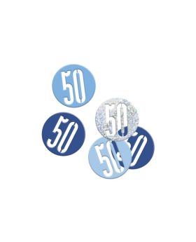 Glitz Blue Age 50 Confetti 14g