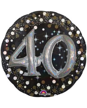 Gold Sparkling Celebration 40th Birthday Foil Multi-Balloon 36" 