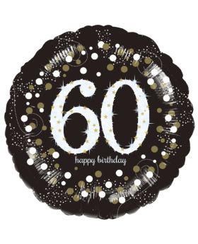 Gold Sparkling Celebration 60th Birthday Foil Balloon 18"