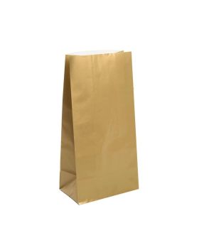 10 Gold Paper Party Bags