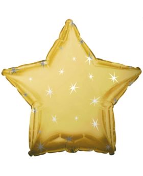 Gold Sparkle Star Foil Balloon