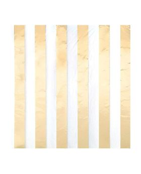 Gold Foil Striped Luncheon Napkins