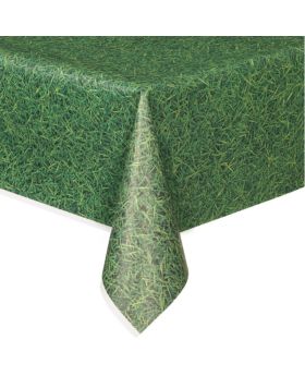Green Grass Plastic Tablecover 1.37m x 2.74m